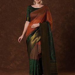 Saree mall Checked Zari Venkatgiri Sarees-picture-49