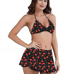 chia fashions Modal Halter Neck Printed Baby Doll-image-4
