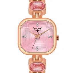 WHITE BIRD Women Brass Printed Dial & Textured Straps Analogue Watch 1108 Rose D Pink-picture-16