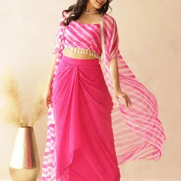 DEASHA INDIA Printed Thread Work Ready to Wear Lehenga & Blouse With Dupatta-picture-9