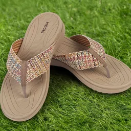 Mochi Women Embellished Open Toe Flats-47