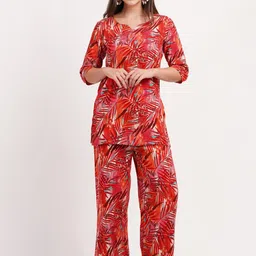 FIMS Printed Tunic With Palazzos Co-Ords-25