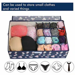 NFI essentials 2-Pcs Navy Blue Printed Foldable Organizers image 3