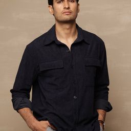 Uncluttered Closet Spread Collar Relaxed Cotton Casual Shirt-picture-14