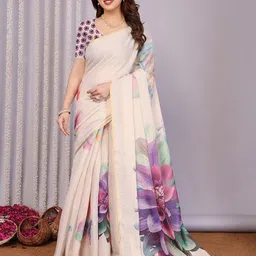 Moda Rapido Floral Zari Mangalagiri Saree-31