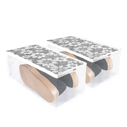 Kuber Industries Grey 2 Pieces Shoes Organisers-87