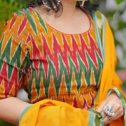 KALINI Women Ethnic Motifs Printed Regular Kurta with Trousers & With Dupatta image 5