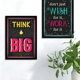 Myntra Elegant Homes Black & Red 2 Piece Synthetic Wood Other Wall Paintings-image-99