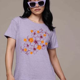 Moda Rapido Women Floral Printed Round Neck T-shirt-picture-26