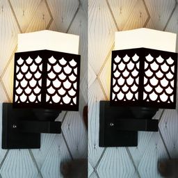Gojeeva Black Wood Square Wall Lamps-picture-28