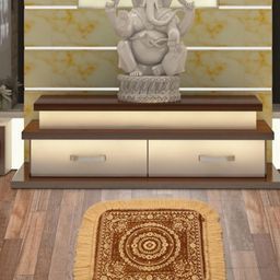 SAWNA HOMES Maroon Geometric Anti-Skid Carpet-image-101
