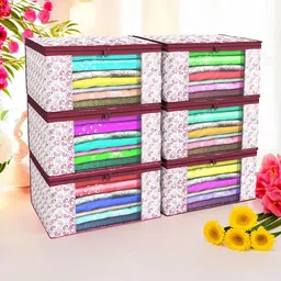 Kuber Industries Maroon Set of 6 Regular Drawer Organiser Organisers image 2