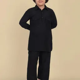 Mera Rang Boys Regular Thread Work Kurta with Salwar-image-56