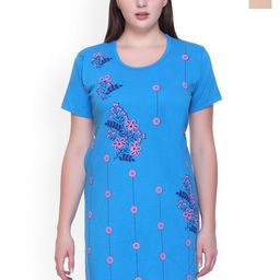TRUDO Pack Of 2 Printed Pure Cotton Oversized Lounge T-Shirts-image-64