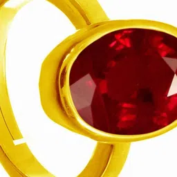 Sidharth Gems 9.25 KT Gold Plated Ruby Stone Ring-72