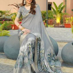 Sanwariya Silk Floral Zari Poly Chiffon Saree-image-88