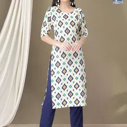 Moda Rapido Women Printed Regular Kurta with Trousers-image-81