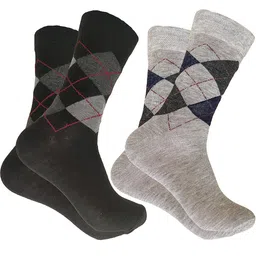 Aadikart Pack Of 2 Cotton Calf-Length Socks-36
