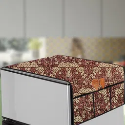 The Furnishing Tree Beige Printed Refrigerator Cover-picture-23