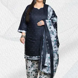 Roly Poly Women Plus Size Ethnic Motifs Printed Kurta with Salwar & Dupatta-picture-44
