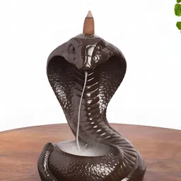 INTERNATIONAL GIFT Brown Cobra Statue And Smoke Fountain Figurine Showpiece-image-2