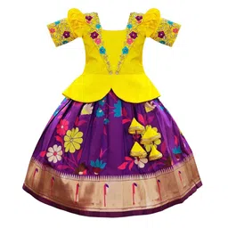 Wommaniya Impex Girls Embroidered Thread Work Ready to Wear Lehenga &-picture-55