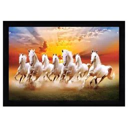 Indianara Yellow & White 1 Piece Canvas Birds and Animals Wall Paintings-picture-42