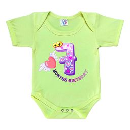 Cute Pals Infants Monthly Milestone Printed Cotton Bodysuit-image-91