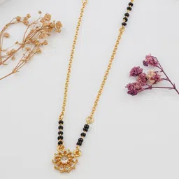 TKRB SALES Gold Plated Artificial Stones Studded And Beaded Mangalsutra-picture-21