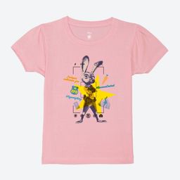 YK Disney Girls Graphic Printed Round Neck Cotton T-shirt-picture-34