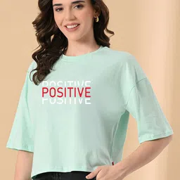OWL MINK Women Printed Pure Cotton Applique T-shirt-image-71