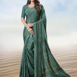 Kasak Floral Printed Pure Crepe Saree-picture-11