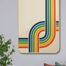 Myntra Elegant Homes White & Red Wood Abstract Wall Art-image-98