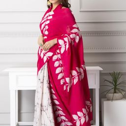 Pinkcity Trade World Floral Printed Pure Cotton Saree-picture-31