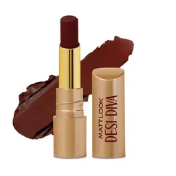 MATTLOOK Desi Diva HD Matte Lipstick Enriched With Hyaluronic Acid- 3.8g- Daring Maroon-13-21