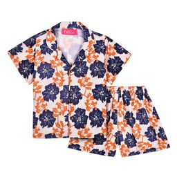 TILISM Boys Printed Short Sleeves Pure Cotton Shirt With Shorts-image-87