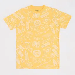 Pantaloons Junior Boys Typography Round Neck Regular Fit Short Sleevs Printed T-shirt-14