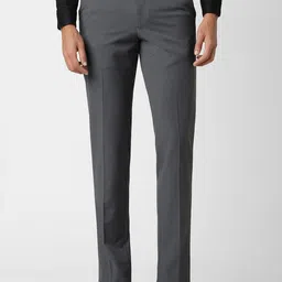 Van Heusen Men Checked Slim Fit Trousers-picture-11