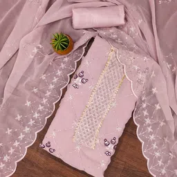 LeeliPeeri Designer Embroidered Unstitched Dress Material-image-44