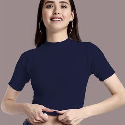 Dream Beauty Fashion Women Ribbed Round Neck Crop Top-picture-26