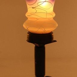 SOMIL White Printed Glass Bell Shaped Table Lamp-image-87