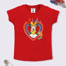 YK Disney Girls Minnie Mouse Printed Cotton T-shirt-image-12