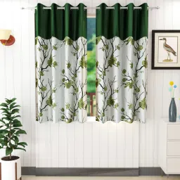 152 cm (5 ft) Polyester Semi Transparent Window Curtain (Pack Of 2)-18