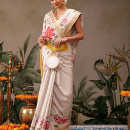 Silk Land Floral Zari Traditional Kasavu Saree-picture-22