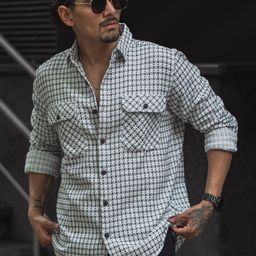 Powerlook Men Tartan Checks Opaque Checked Casual Shirt-image-93