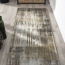 OBSESSIONS Brown Printed Rectangular Bedside Runners-54