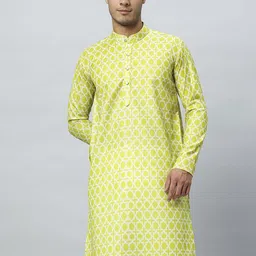 GLOBALRANG Men Geometric Thread Work Kurta-49