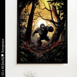SOWPEACE Yellow & Black 1 Piece Canvas Birds and Animals Wall Photographs-image-83