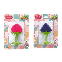 Aditi Toys 2-Pcs Purple & Pink Infant   Fruit Shaped Silicon Hand Teether-32