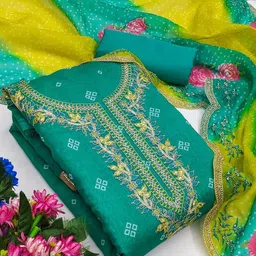 LeeliPeeri Designer Printed Unstitched Dress Material-image-74